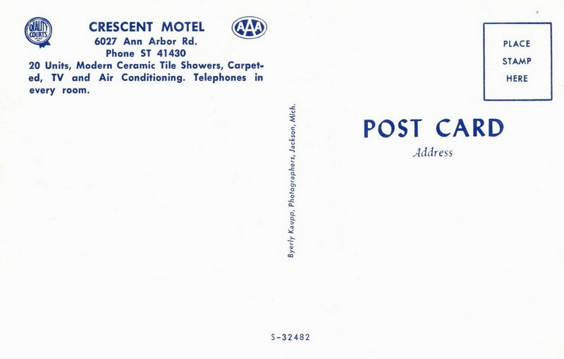 Colonial Inn (Crescent Motel) - Old Postcard